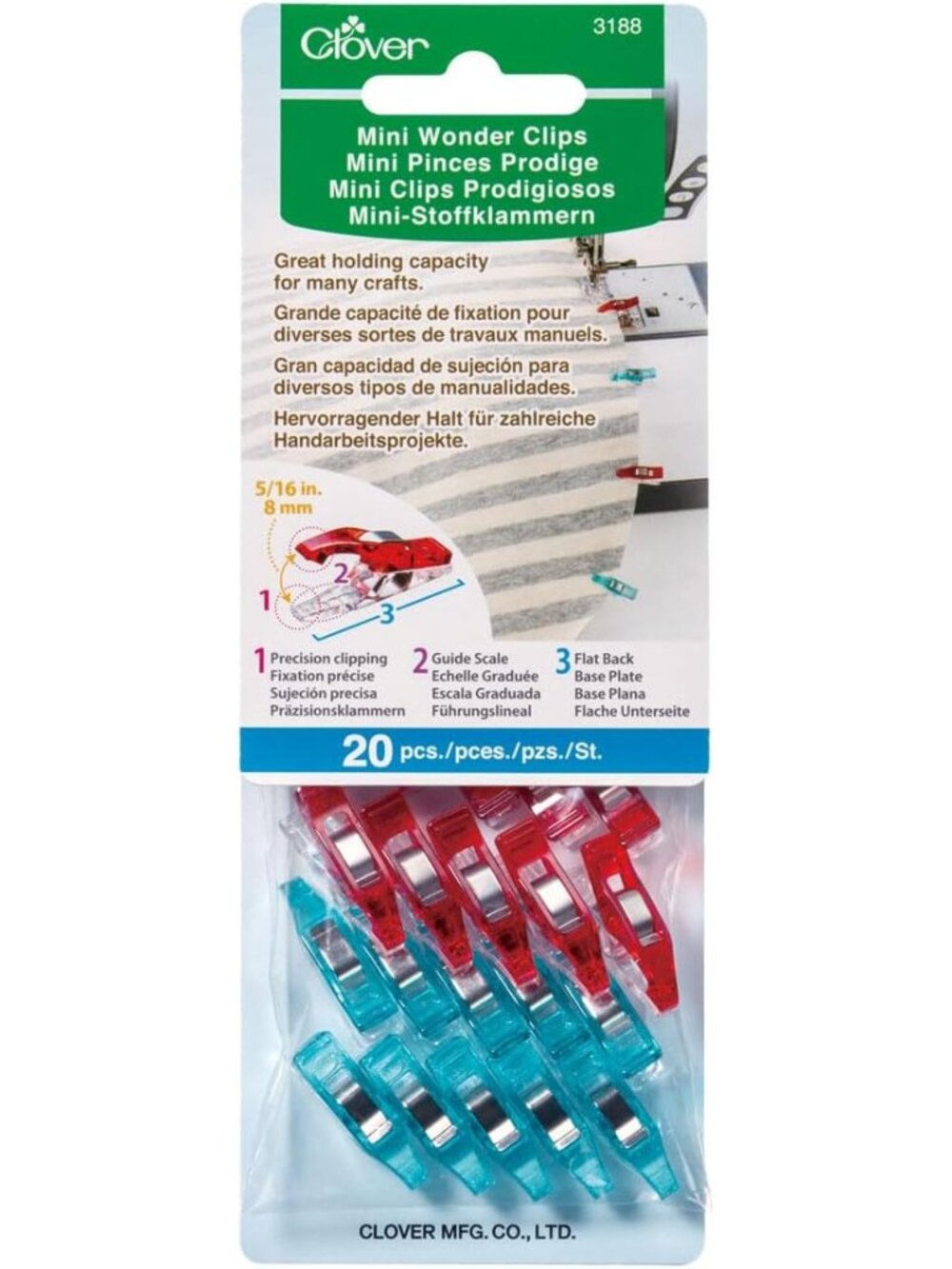 Mini Wonder Clips Red & Blue/20 pcs.